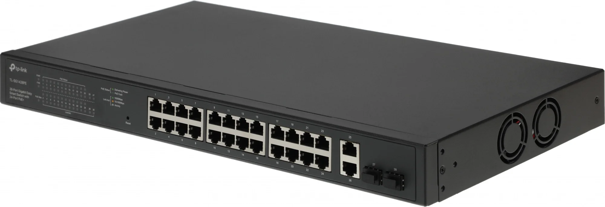 Коммутатор TP-Link JetStream 24-портовый управляемый SFP уровня 2+, 20 гигабитных SFP-портов и 4 гигабитных комбинированных порта SFP/RJ45