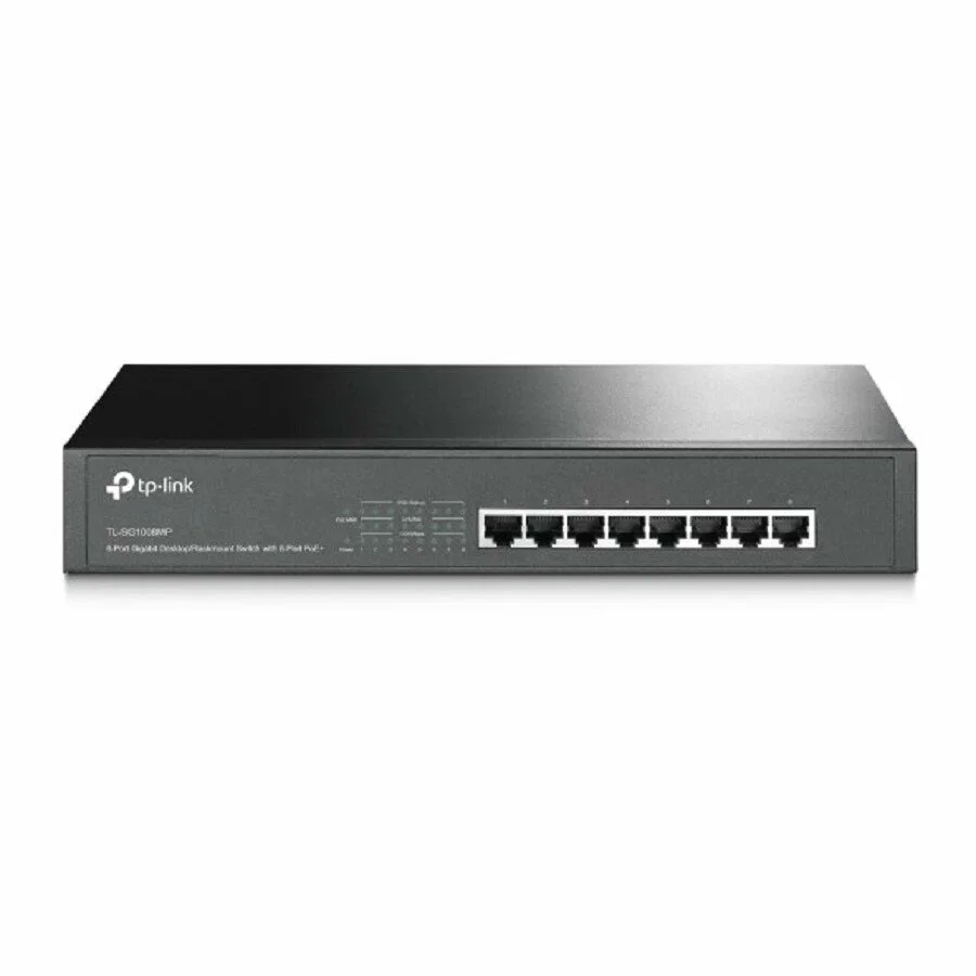 Коммутатор TP-Link JetStream 8-Port Gigabit Smart Switch with 4-Port PoE+, 4× Gigabit PoE+ Ports, 802.3at/af, 62 W PoE Power, Desktop Steel CaseIntegr