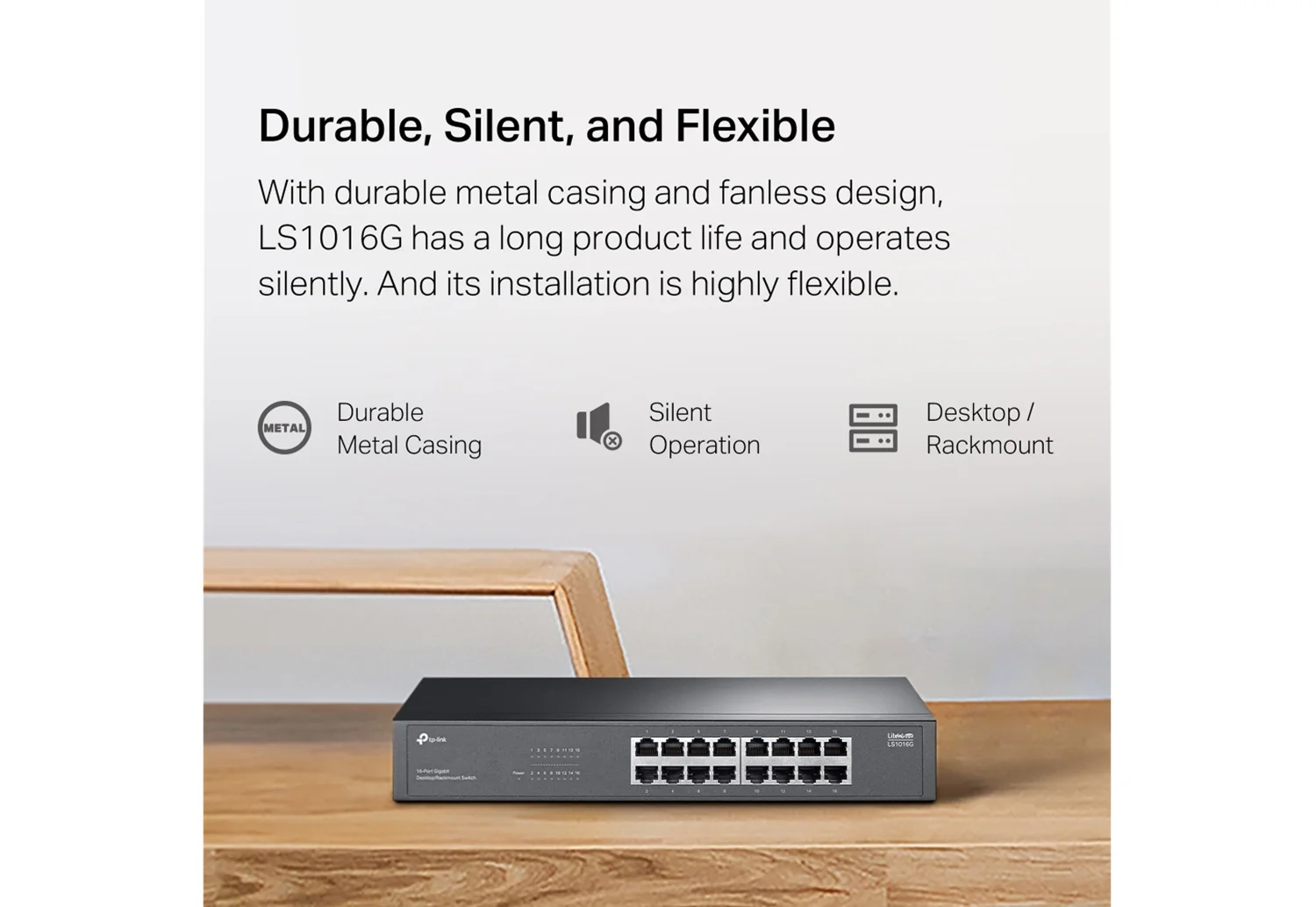 Коммутатор TP-Link LS1024G, 24-Port Gigabit Desktop/Rackmount Switch