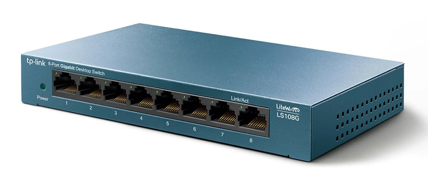 Коммутатор TP-Link LS108G 8-портовый 10/100/1000 Мбит/с настольный коммутатор SMB