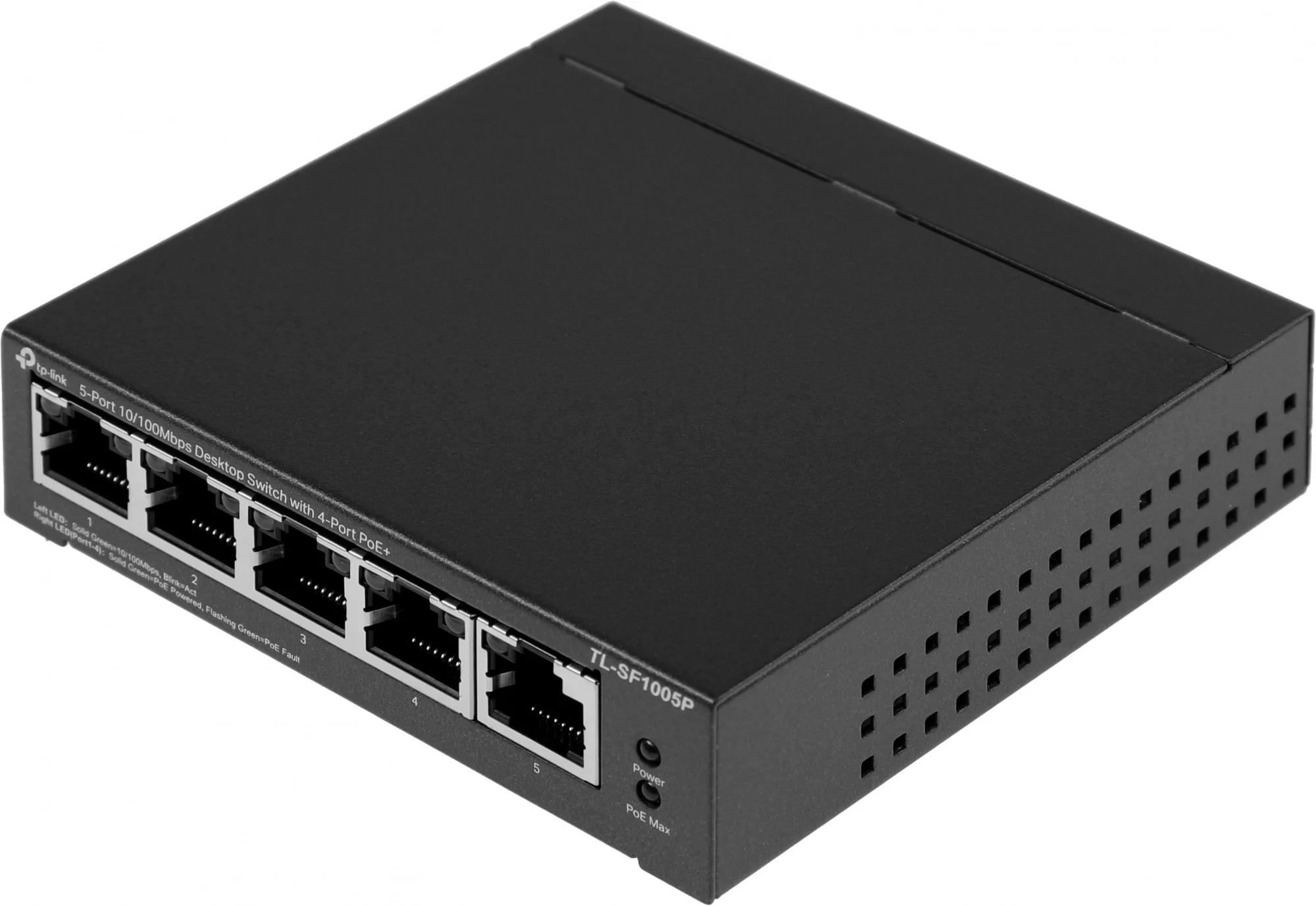 Коммутатор TP-Link SMB TL-SF1005P 5-портовый 10/100 Мбит/с настольный коммутатор с 4 портами PoE