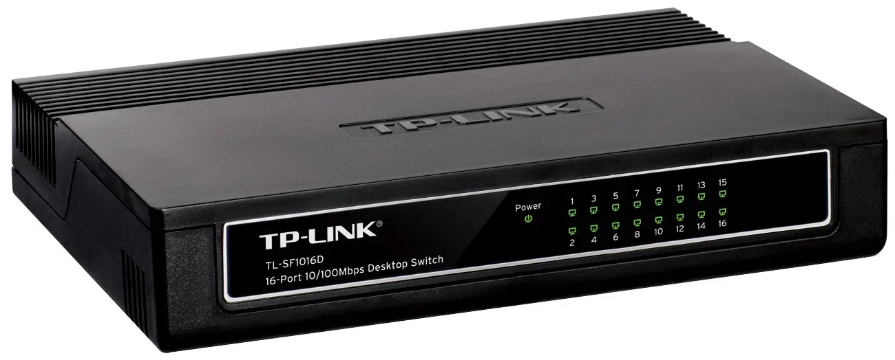 Коммутатор TP-Link SMB TL-SF1016D Коммутатор 16-port 10/100M Desktop Switch, 16 10/100M RJ45 ports, Plastic case