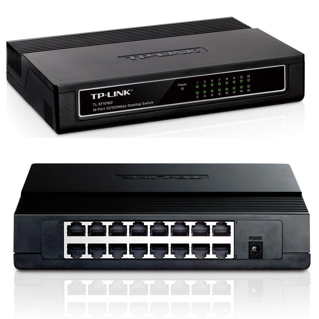Коммутатор TP-Link SMB TL-SF1016D Коммутатор 16-port 10/100M Desktop Switch, 16 10/100M RJ45 ports, Plastic case