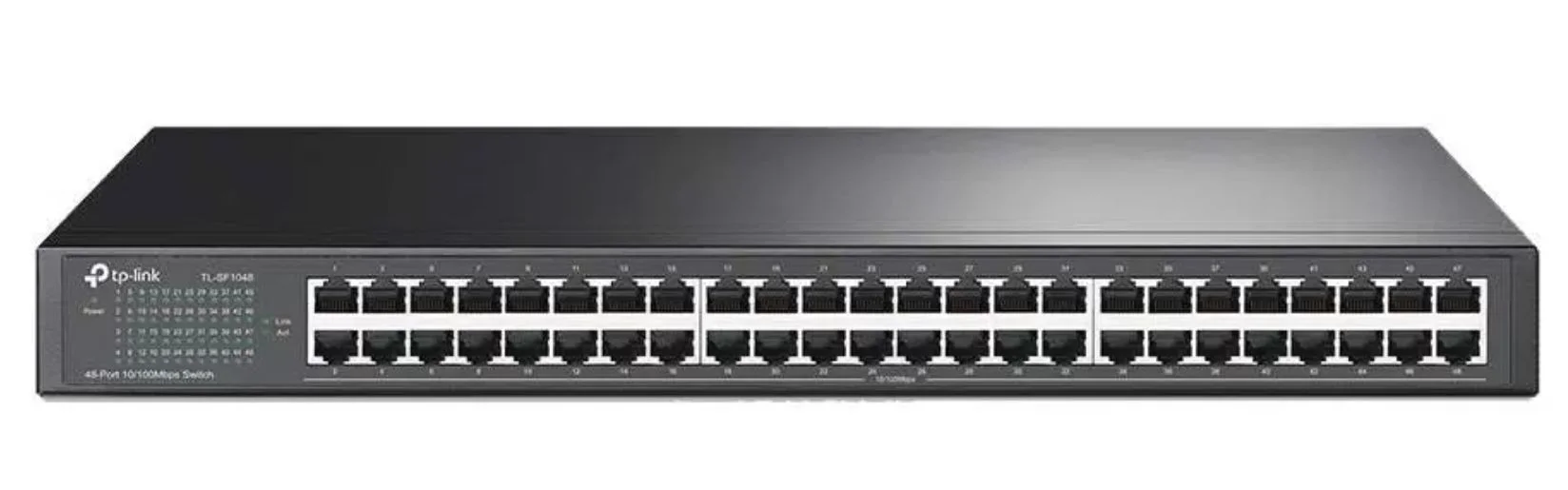 Коммутатор TP-Link SMB TL-SF1048 48-port 10/100M Switch, 48 10/100M RJ45 ports, 1U 19-inch rack-mountable steel case