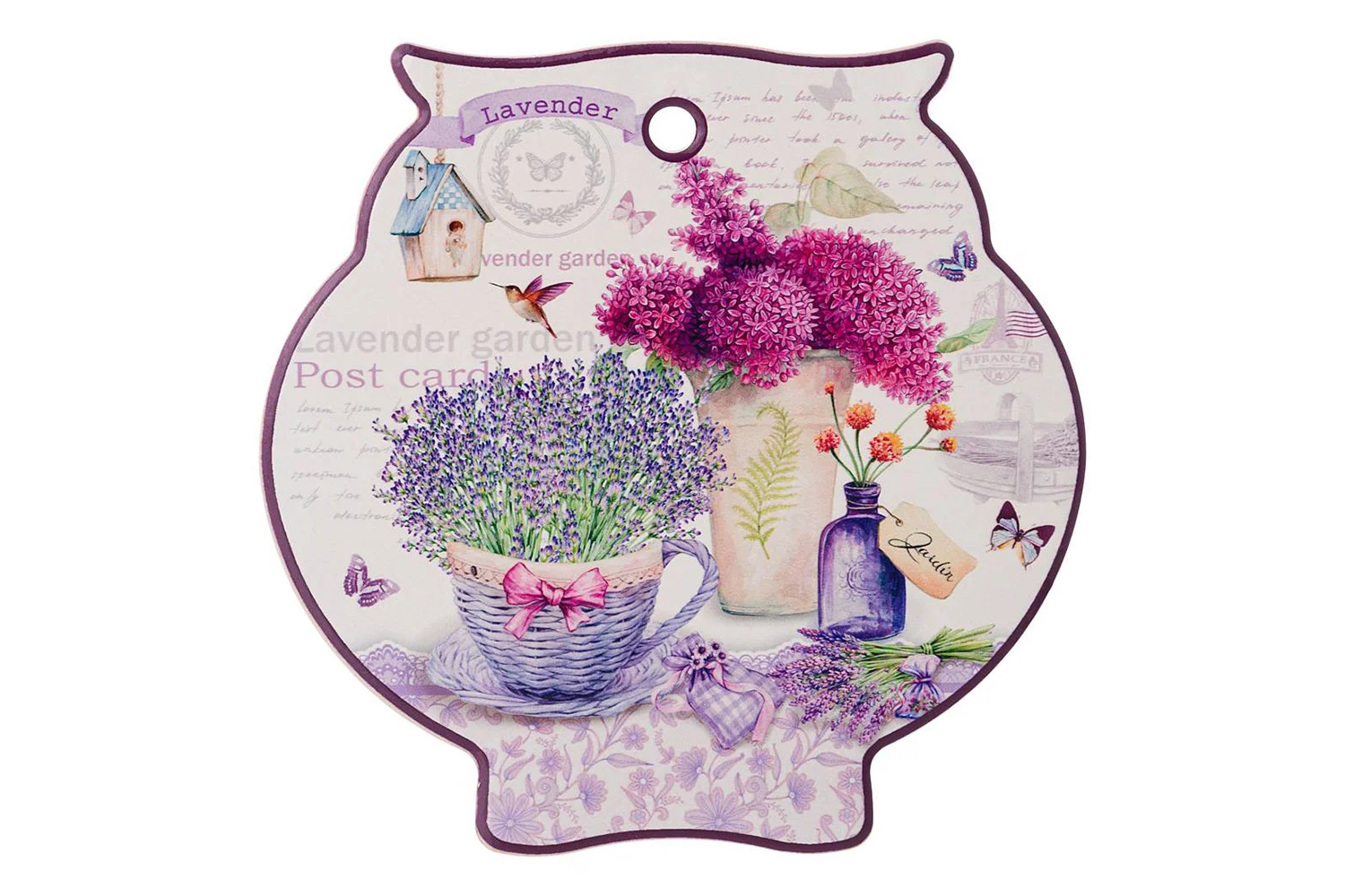 ПОДСТАВКА ПОД ГОРЯЧЕЕ AGNESS "ЛАВАНДА" 16*16*1 СМ (КОР=48ШТ.)
