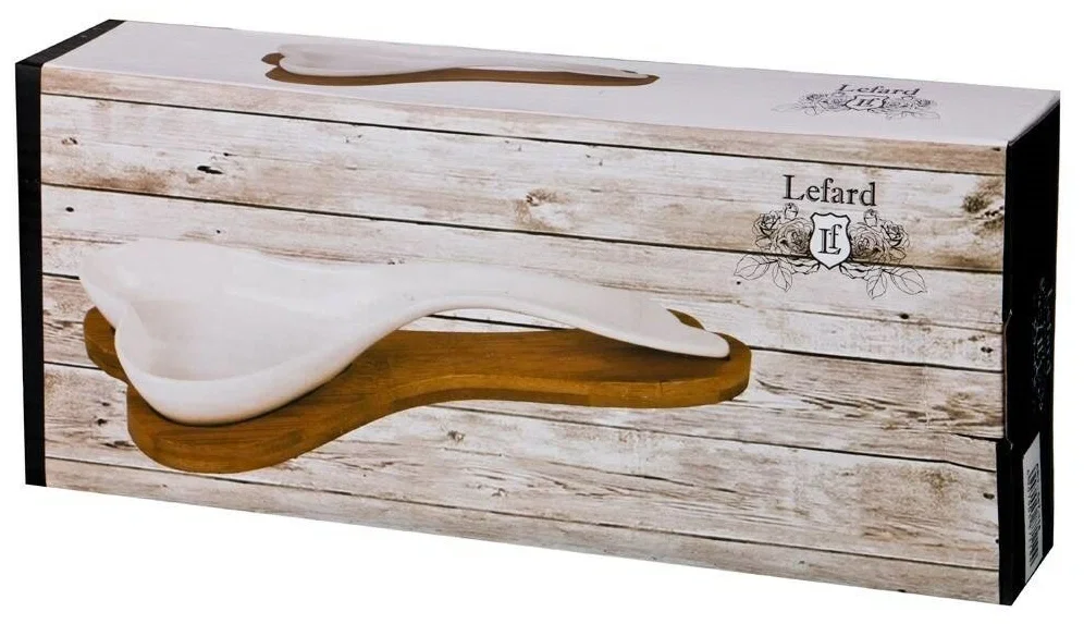 ПОДСТАВКА ПОД ЛОЖКУ LEFARD "NATIVE" 10*10*11,5 СМ С ДЕР. ЛОПАТКОЙ (КОР=16ШТ.)