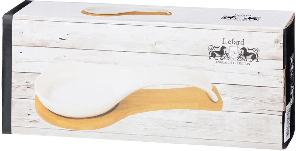 ПОДСТАВКА ПОД ЛОЖКУ LEFARD "NATIVE" 10*10*11,5 СМ С ДЕР. ЛОПАТКОЙ (КОР=16ШТ.)