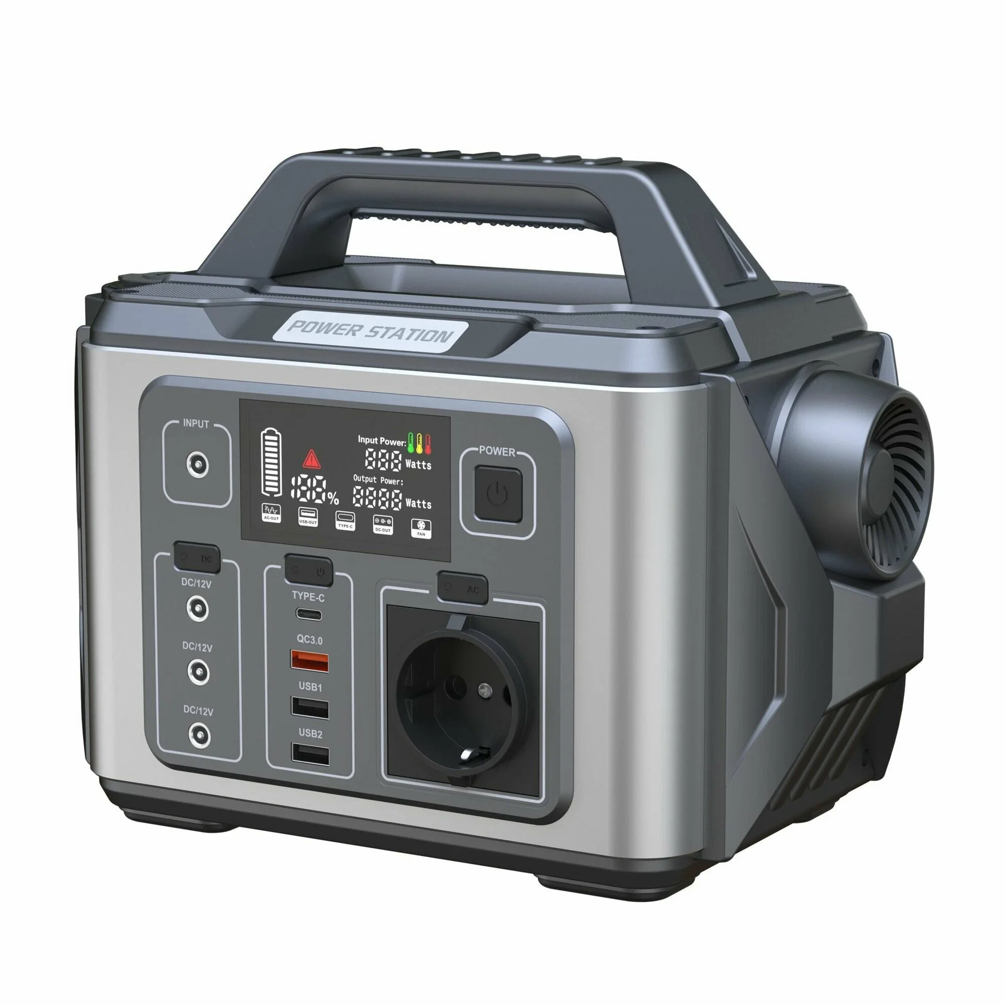 Электростанция портативная Edon PES-300 (300вТ,Li-lon;12.8B/30Ач, 384Вт/ч, дисплей, LED подсветка