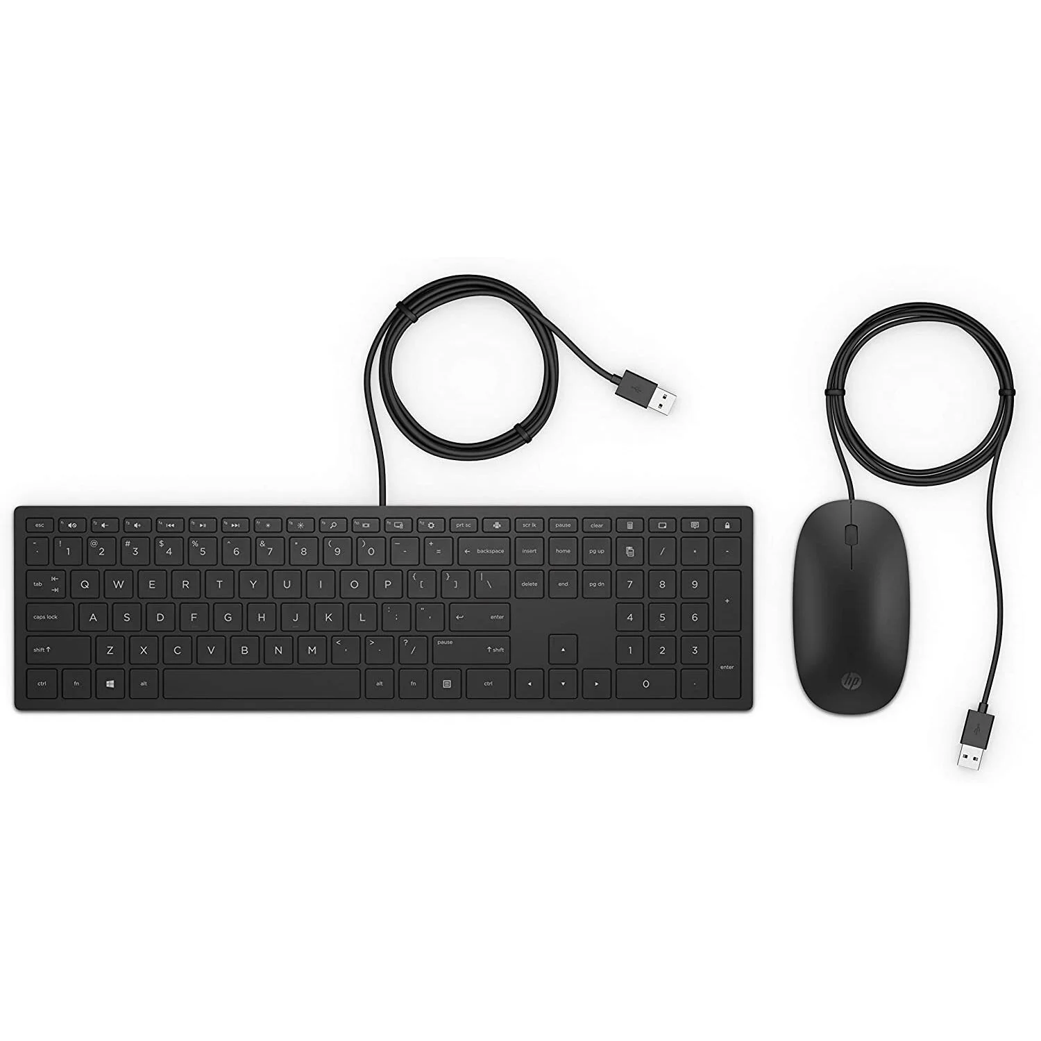 Комплект клавиатура+мышь HP Pavilion 400 проводной, USB, 1200 DPI, чёрный