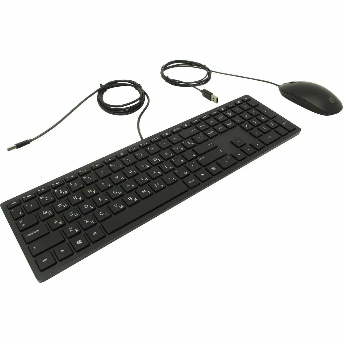 Комплект клавиатура+мышь HP Pavilion 400 проводной, USB, 1200 DPI, чёрный