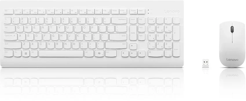 Комплект клавиатура+мышь Lenovo 510 беспроводной, USB, 1200 DPI, белый