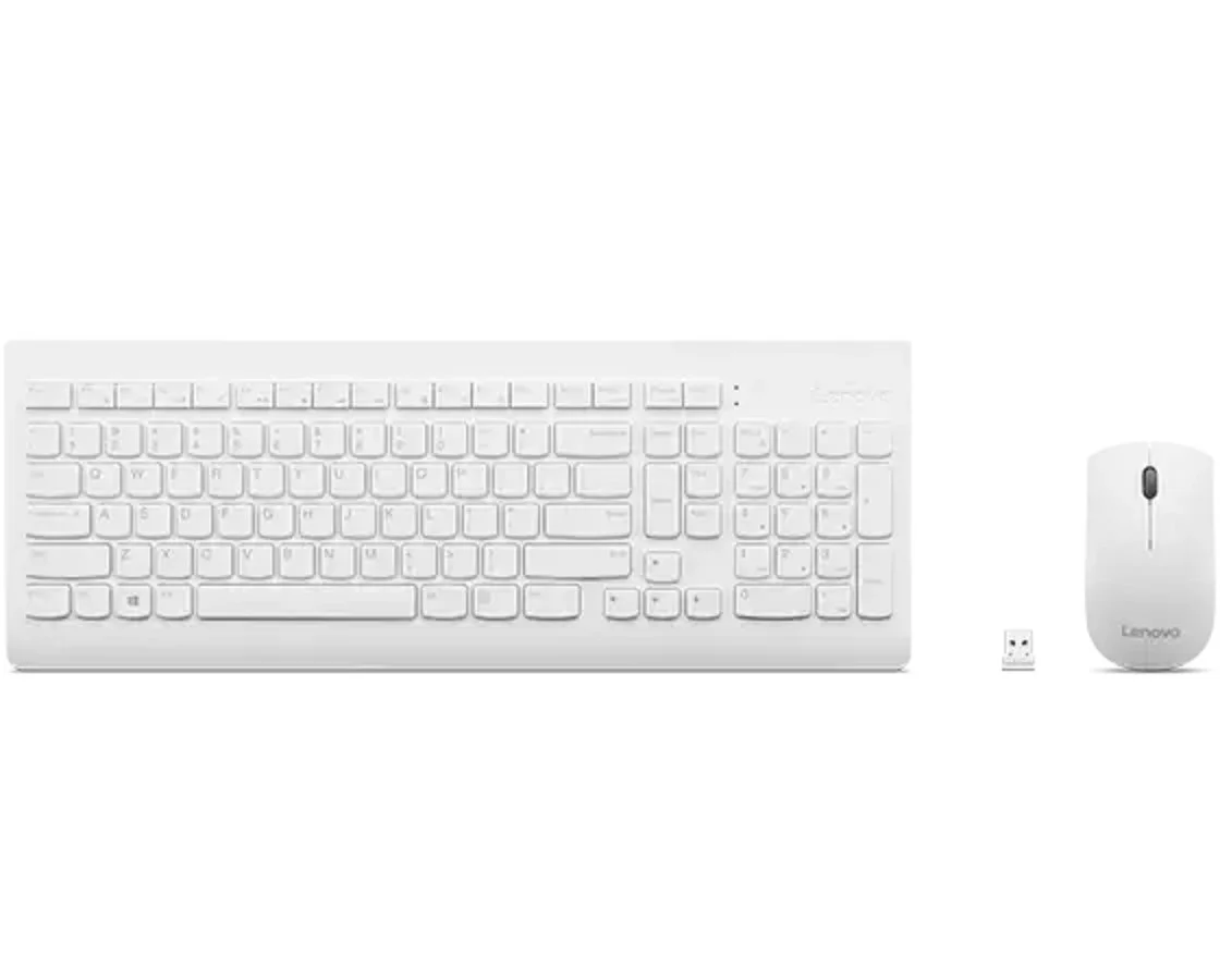 Комплект клавиатура+мышь Lenovo 510 беспроводной, USB, 1200 DPI, белый