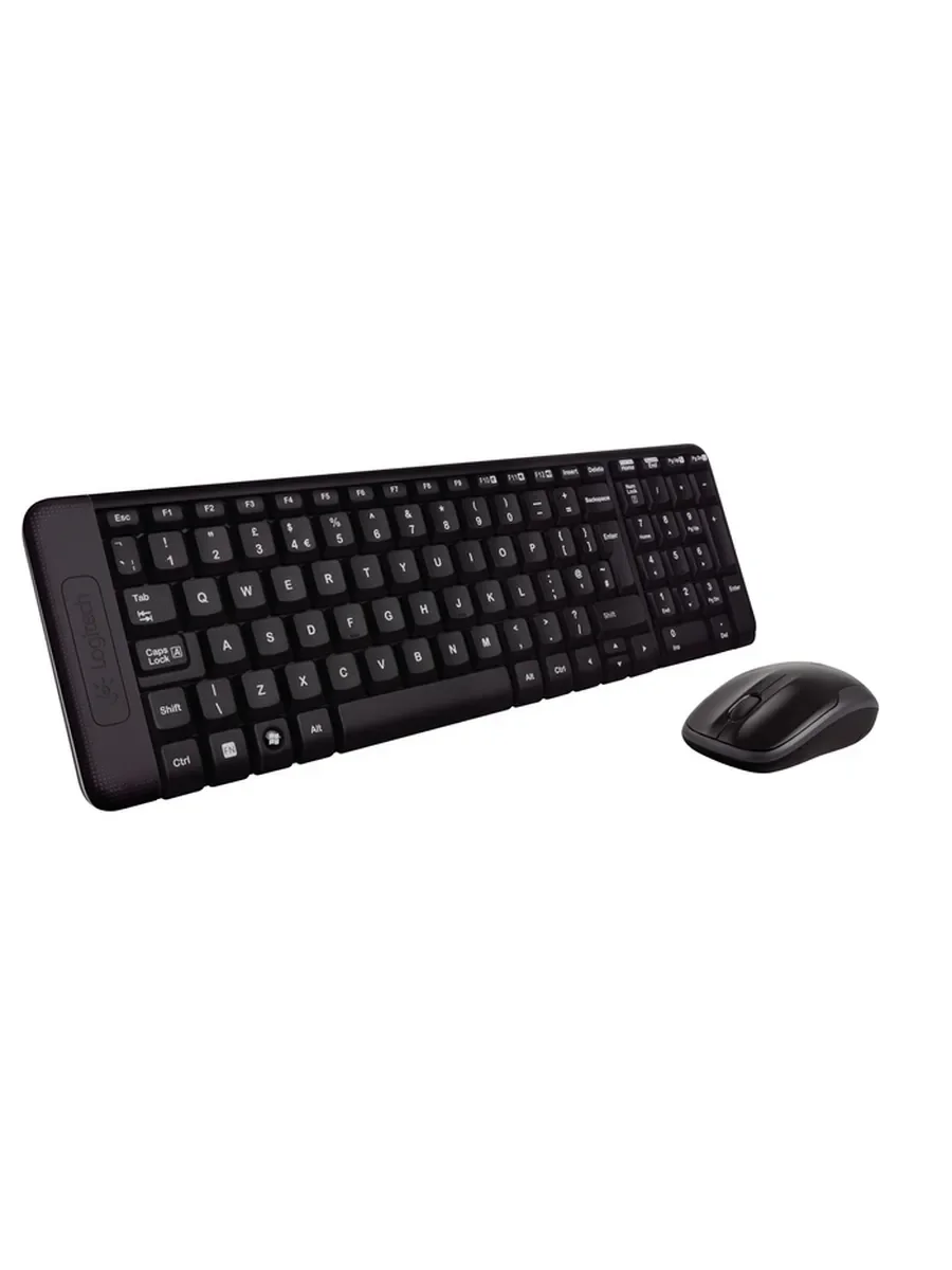 Комплект клавиатура+мышь Logitech MK220 беспроводной, USB, 1000 DPI, чёрный