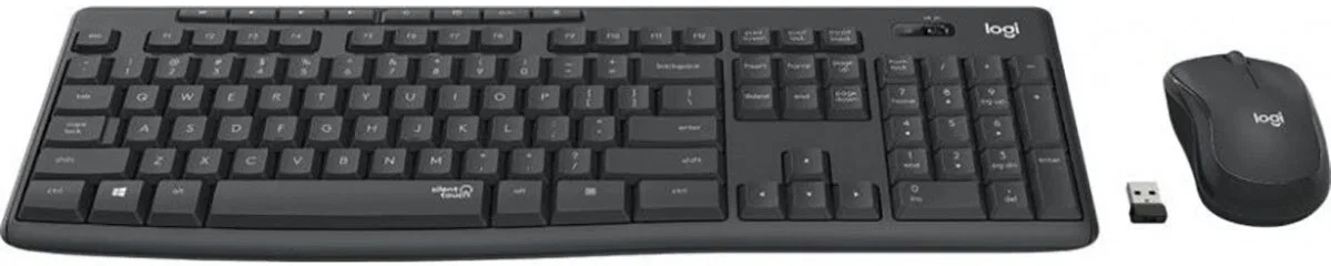 Комплект клавиатура+мышь Logitech MK295 беспроводной, USB, чёрный