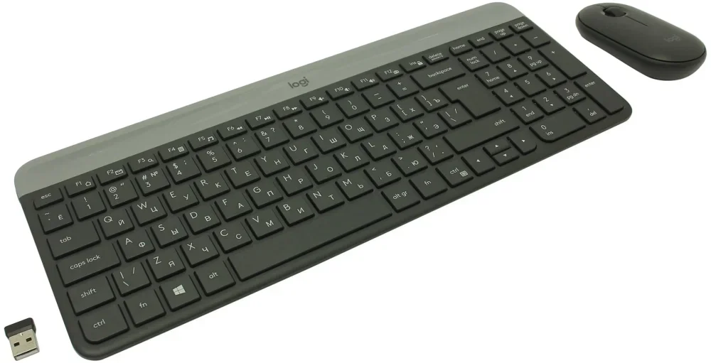 Комплект клавиатура+мышь Logitech MK470 беспроводной, USB, 1000 DPI, чёрный