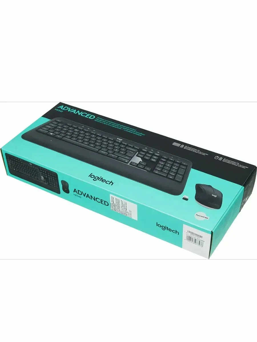 Комплект клавиатура+мышь Logitech MK540 беспроводной, USB, 1000 DPI, чёрный