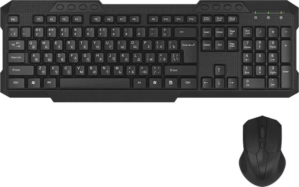 Комплект клавиатура+мышь Maxvi KWS-06 Combo беспроводной, USB, 1600 DPI, чёрный