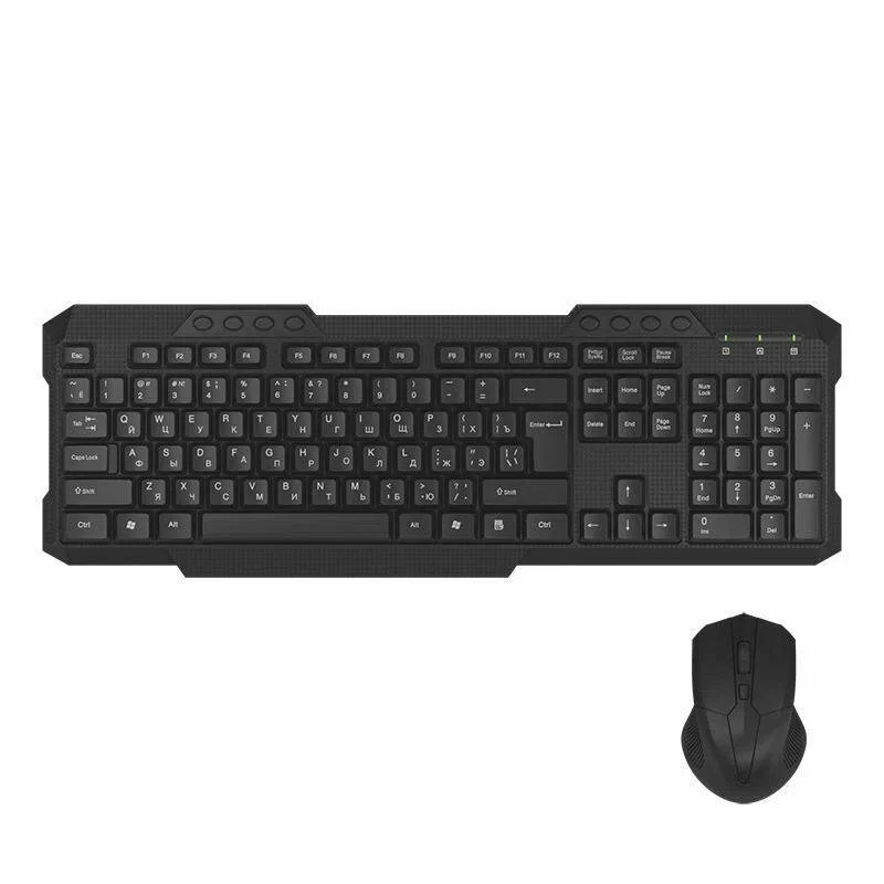 Комплект клавиатура+мышь Maxvi KWS-06 Combo беспроводной, USB, 1600 DPI, чёрный