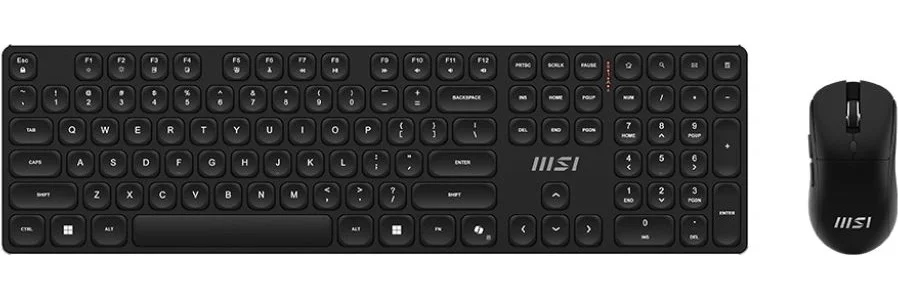 Комплект клавиатура+мышь MSI Forge K210 Combo беспроводной, USB, 1600 DPI, чёрный
