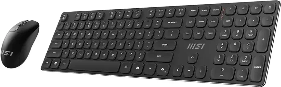 Комплект клавиатура+мышь MSI Forge K210 Combo беспроводной, USB, 1600 DPI, чёрный