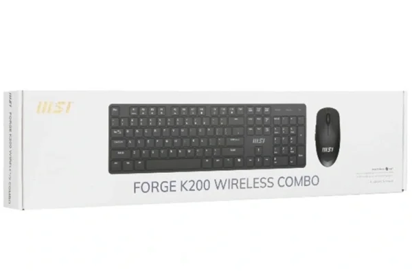 Комплект клавиатура+мышь MSI Forge K210 Combo беспроводной, USB, 1600 DPI, чёрный