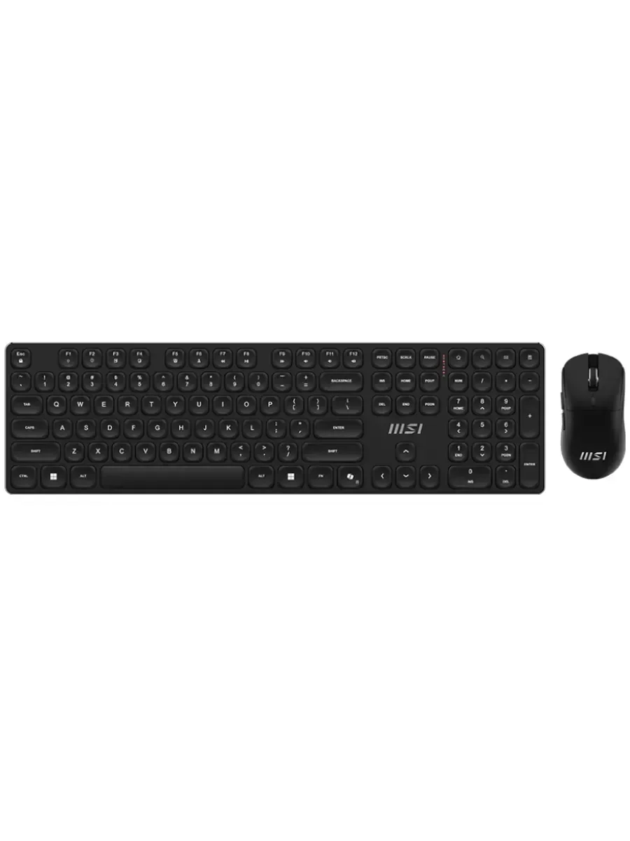 Комплект клавиатура+мышь MSI Forge K210 Combo беспроводной, USB, 1600 DPI, чёрный
