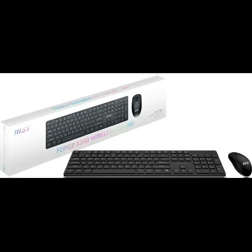 Комплект клавиатура+мышь MSI K200 Combo MS-8ZA4 беспроводной, USB, 1600 DPI, чёрный