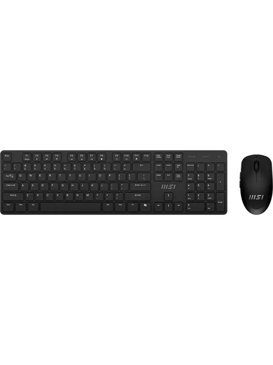Комплект клавиатура+мышь MSI K200 Combo MS-8ZA4 беспроводной, USB, 1600 DPI, чёрный