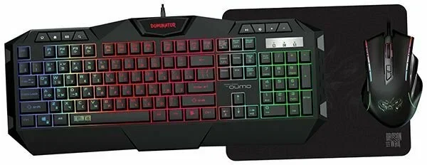 Комплект клавиатура+мышь Qumo Dominator K66/M83 проводной, USB, 3200 DPI, чёрный