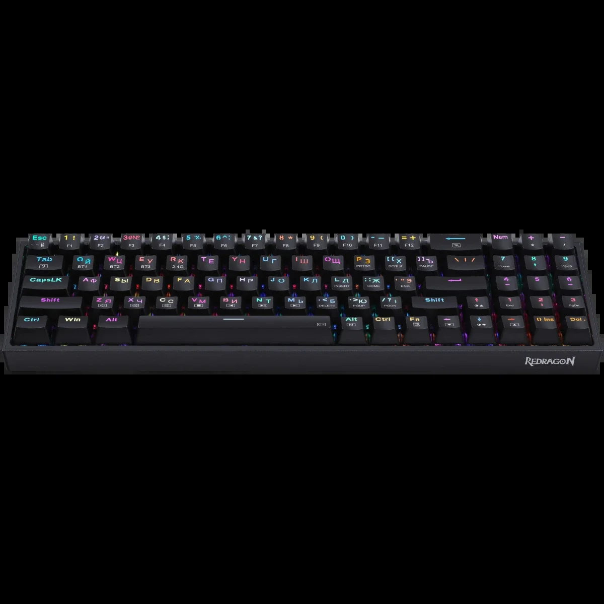 Комплект клавиатура+мышь Redragon S136 беспроводной, USB + Bluetooth, 8000 DPI, чёрный