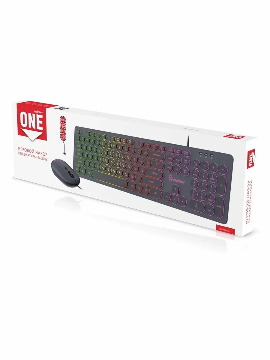 Комплект клавиатура+мышь Smartbuy (SBC-328327-K) ONE 328327 черный
