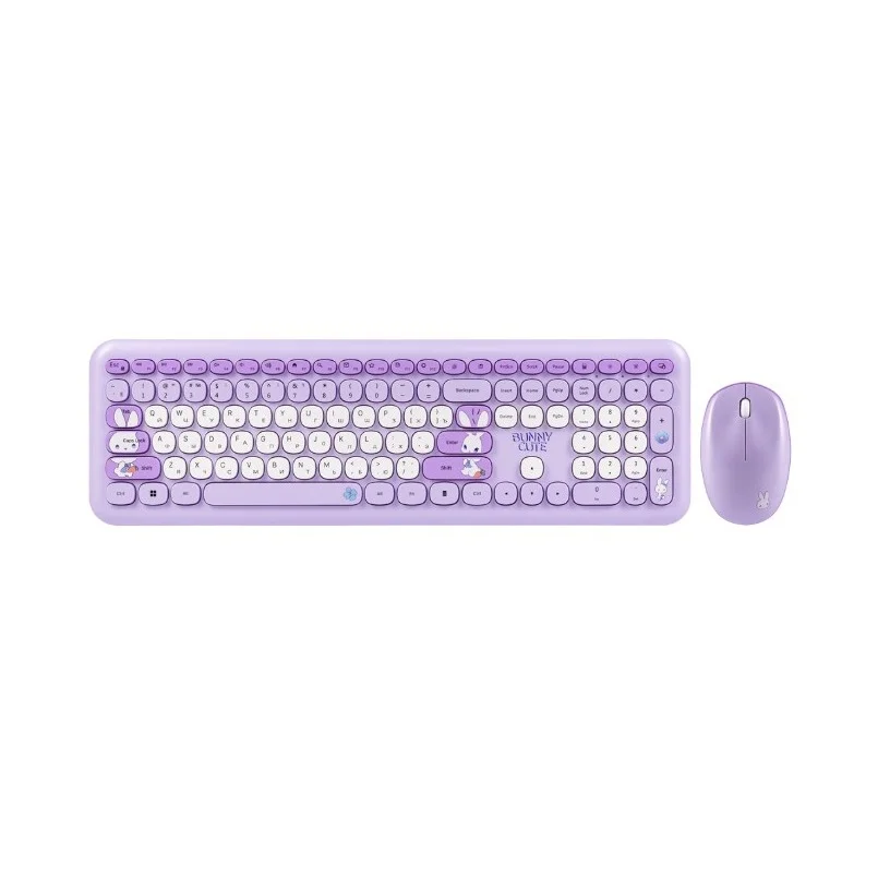 Комплект клавиатура+мышь SmartBuy (SBC666395AGb) Cute Bunny бело-сиреневый