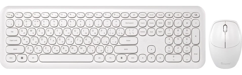 Комплект клавиатура+мышь Smartbuy (SBC-666395AG-W) 666395 белый