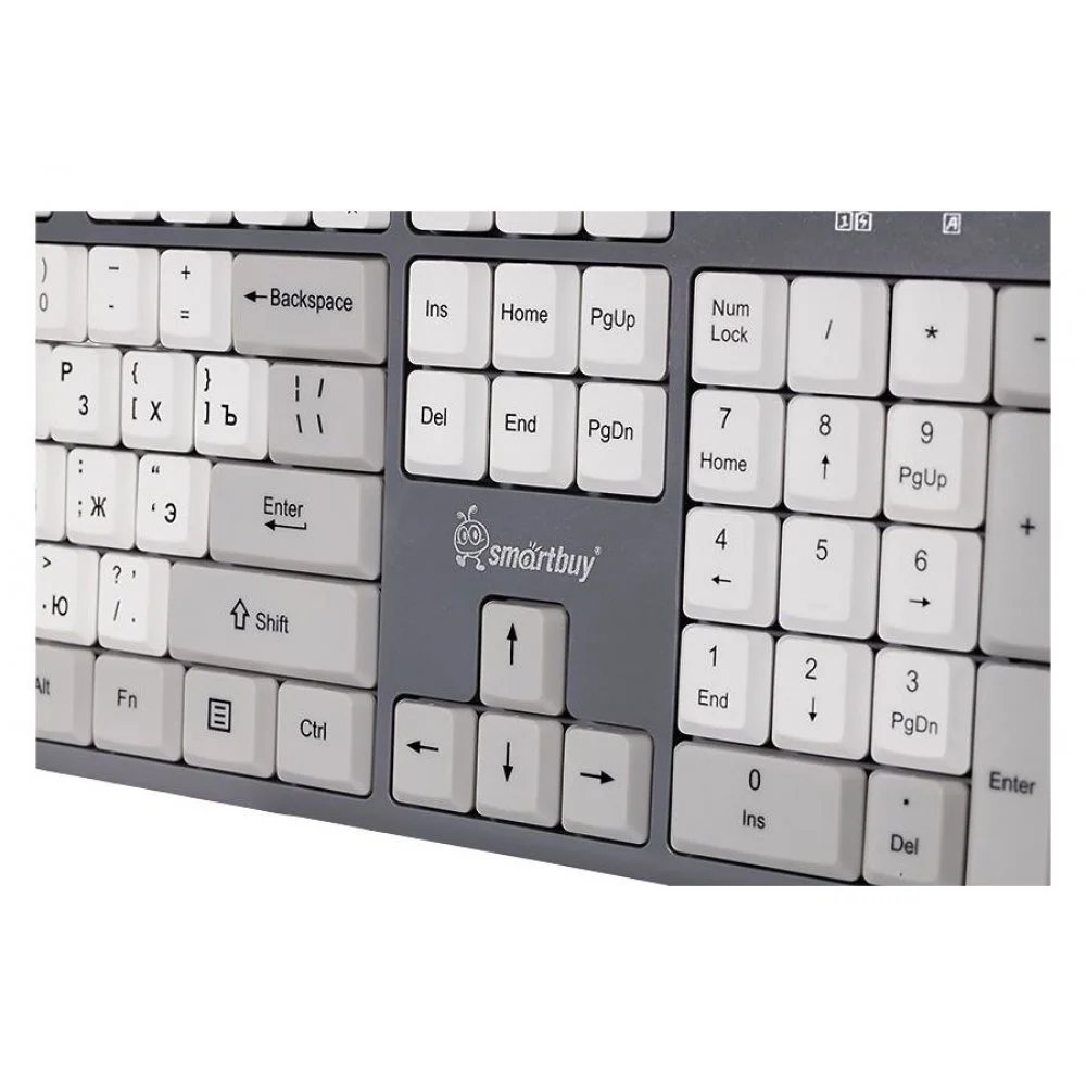 Комплект клавиатура+мышь SmartBuy (SBC701AGK) 701AG бело-серый