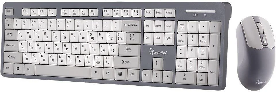Комплект клавиатура+мышь SmartBuy (SBC701AGK) 701AG бело-серый