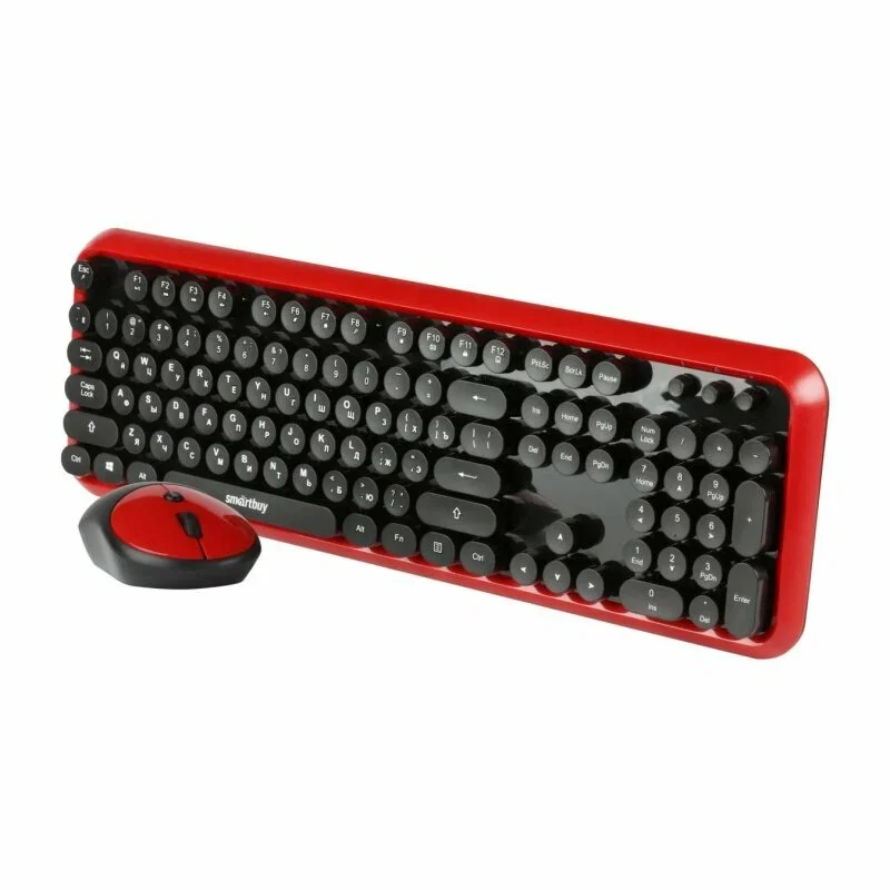 Комплект клавиатура+мышь мультимедийный Smartbuy 620382AG черно-красный SBC-620382AG-RK