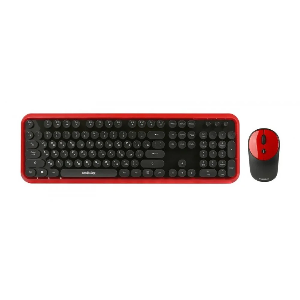 Комплект клавиатура+мышь мультимедийный Smartbuy 620382AG черно-красный SBC-620382AG-RK