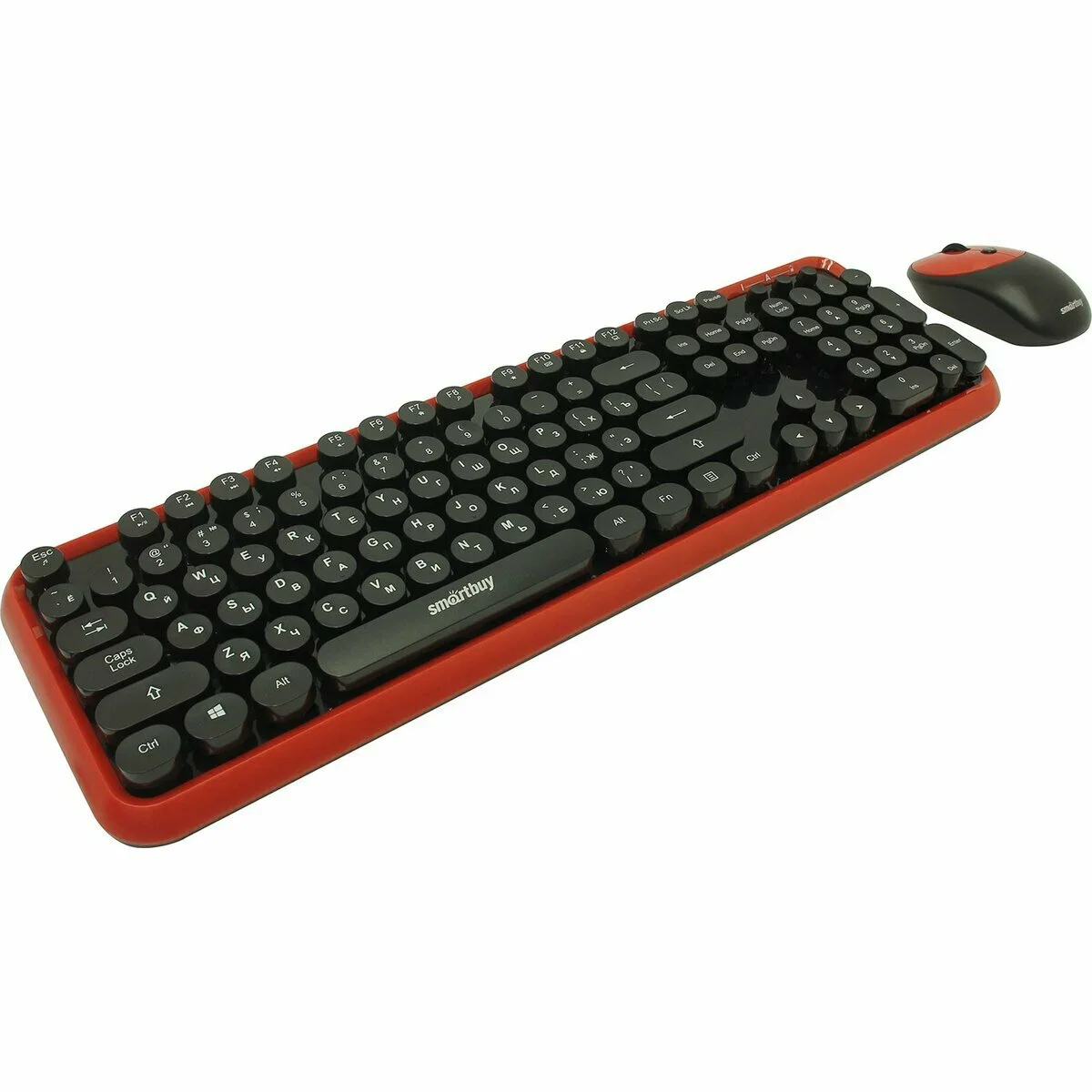 Комплект клавиатура+мышь мультимедийный Smartbuy 620382AG черно-красный SBC-620382AG-RK