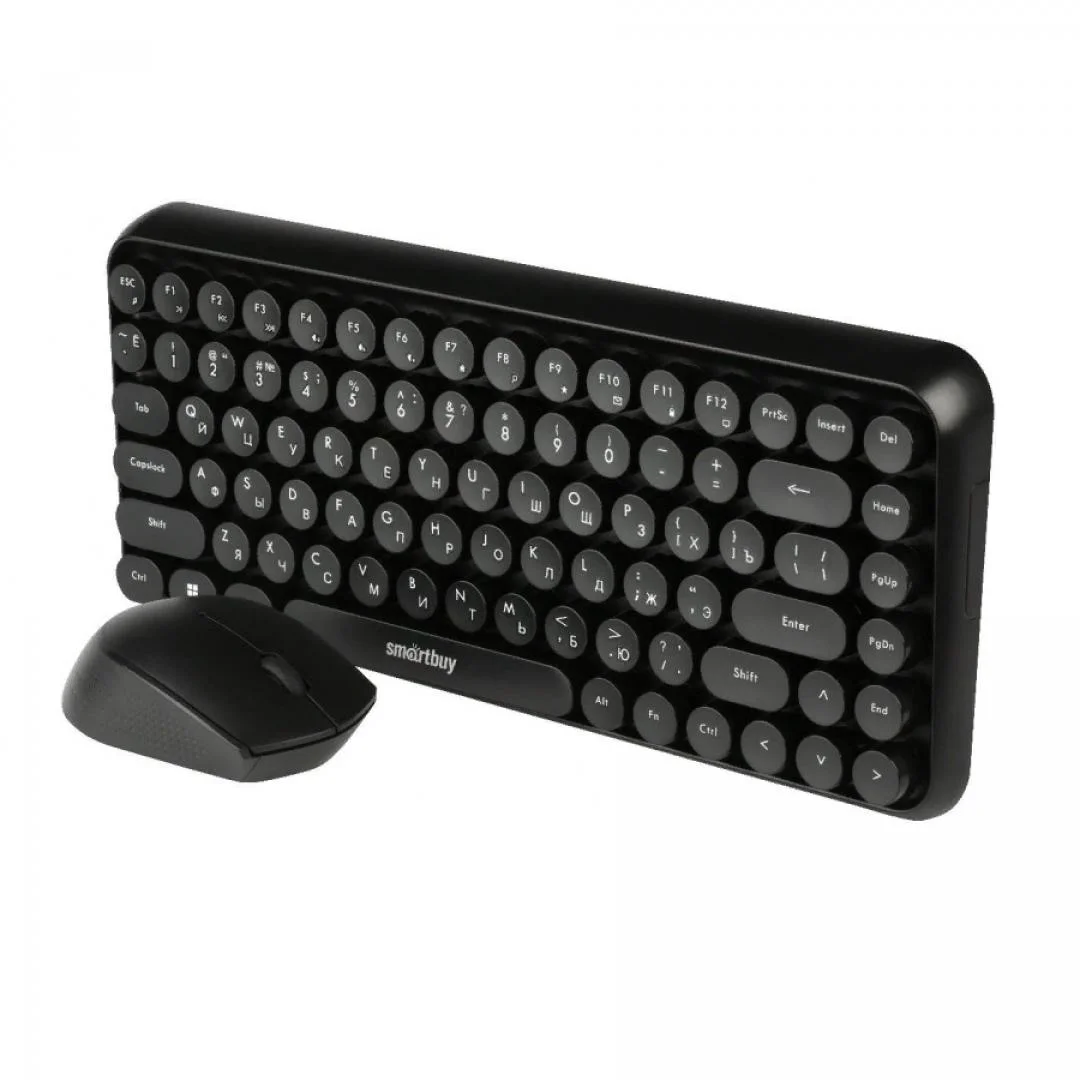 Комплект клавиатура+мышь мультимедийный Smartbuy 626376AG черный SBC-626376AG-K