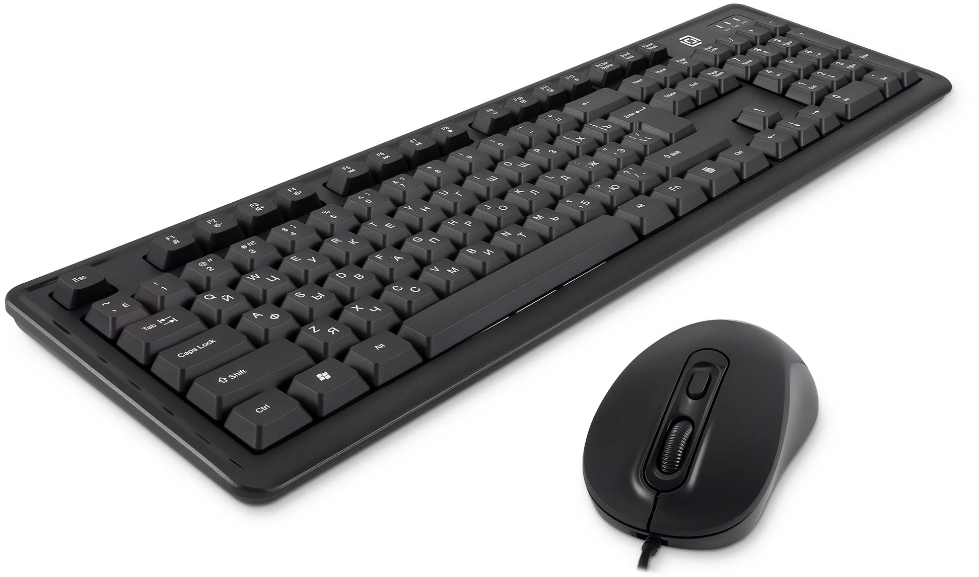 Комплект клавиатура+мышь Оклик S605 проводной USB 1800 DPI черный