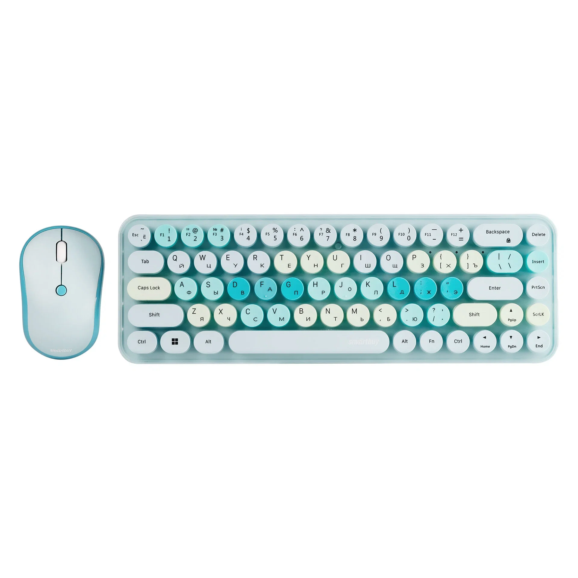 Комплект клавиатуры + мышь Smartbuy (SBC-676390AG-T) 676390 бирюзовый