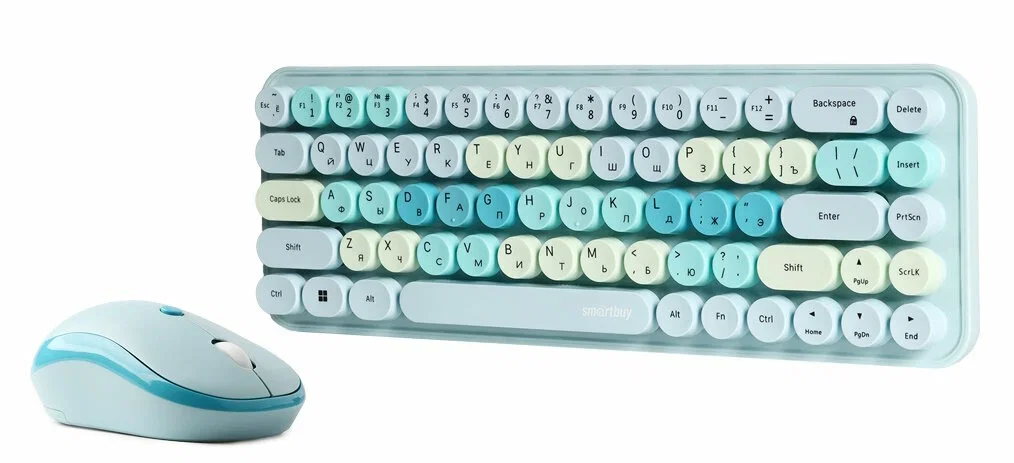 Комплект клавиатуры + мышь Smartbuy (SBC-676390AG-T) 676390 бирюзовый
