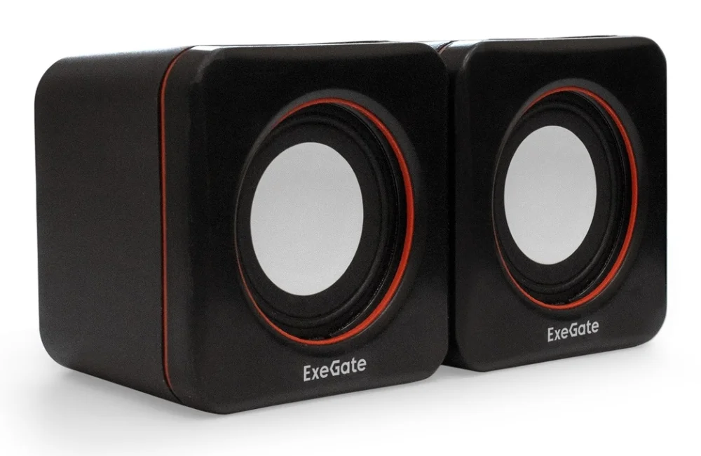 Акустическая система 2.0 ExeGate EX287050RUS Disco 160 (питание USB, 2х3Вт (6Вт RMS), 100-20000Гц, черный)