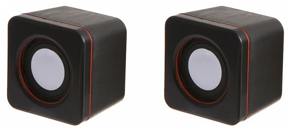 Акустическая система 2.0 ExeGate EX287050RUS Disco 160 (питание USB, 2х3Вт (6Вт RMS), 100-20000Гц, черный)