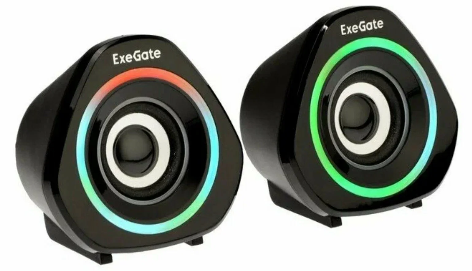 Акустическая система 2.0 ExeGate EX289680RUS Accord 210 (питание USB, 2х3Вт (6Вт RMS), 60-20000Гц, черный, RGb подсветка)