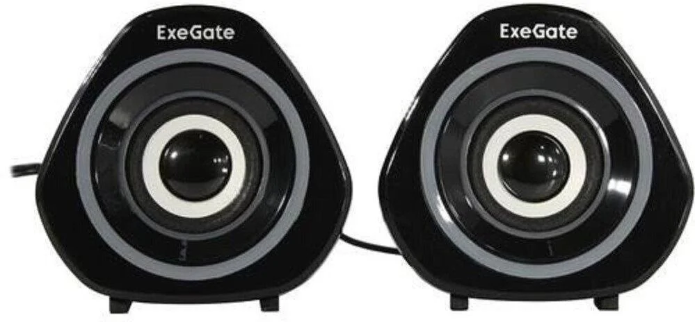 Акустическая система 2.0 ExeGate EX289680RUS Accord 210 (питание USB, 2х3Вт (6Вт RMS), 60-20000Гц, черный, RGb подсветка)