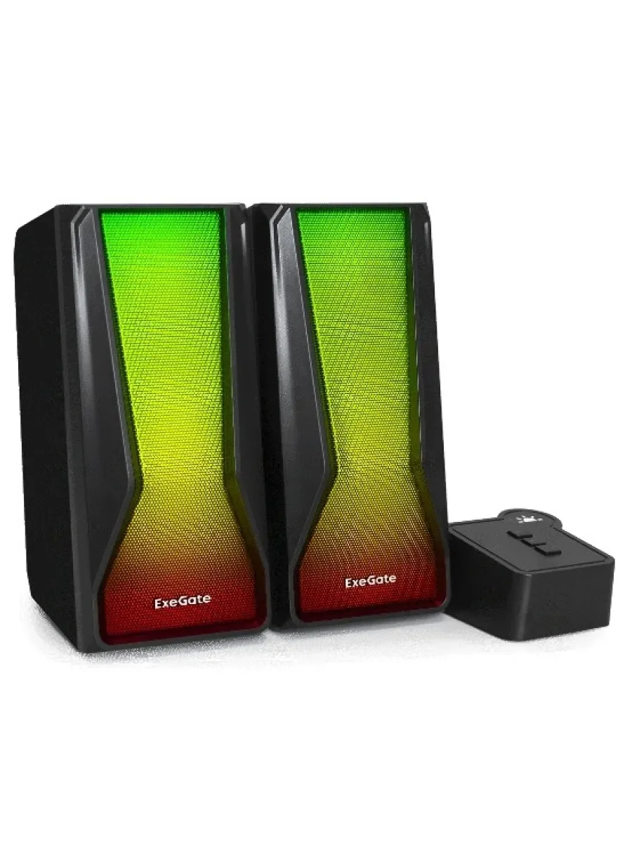 Акустическая система 2.0 ExeGate EX289687RUS Accord 230 (питание USB,Bluetooth, 2х3Вт (6Вт RMS), 60-20000Гц, черный, RGb подсветка)