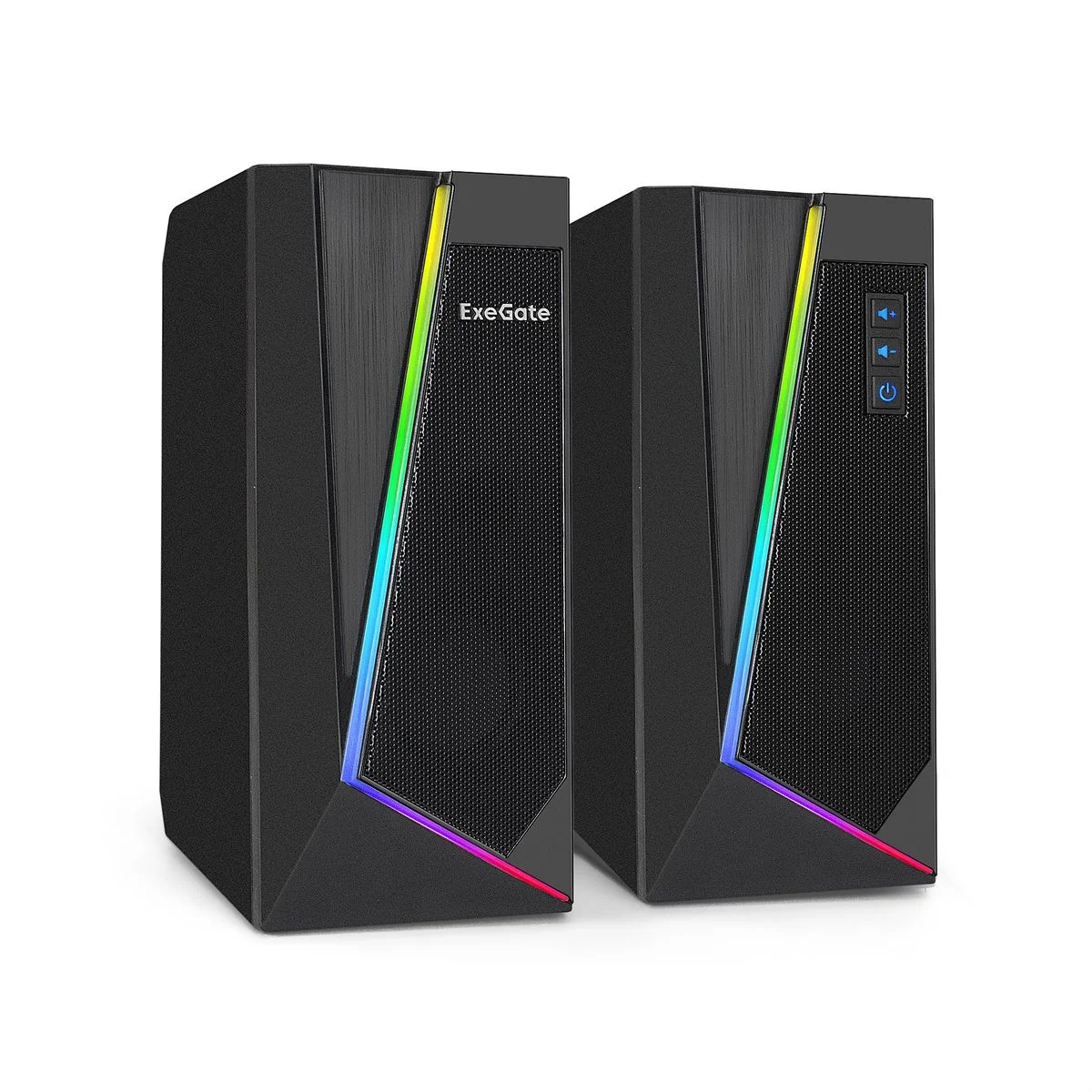 Акустическая система 2.0 ExeGate EX289688RUS Accord 240 (питание USB, 2х3Вт (6Вт RMS), 60-20000Гц, черный, RGb подсветка)