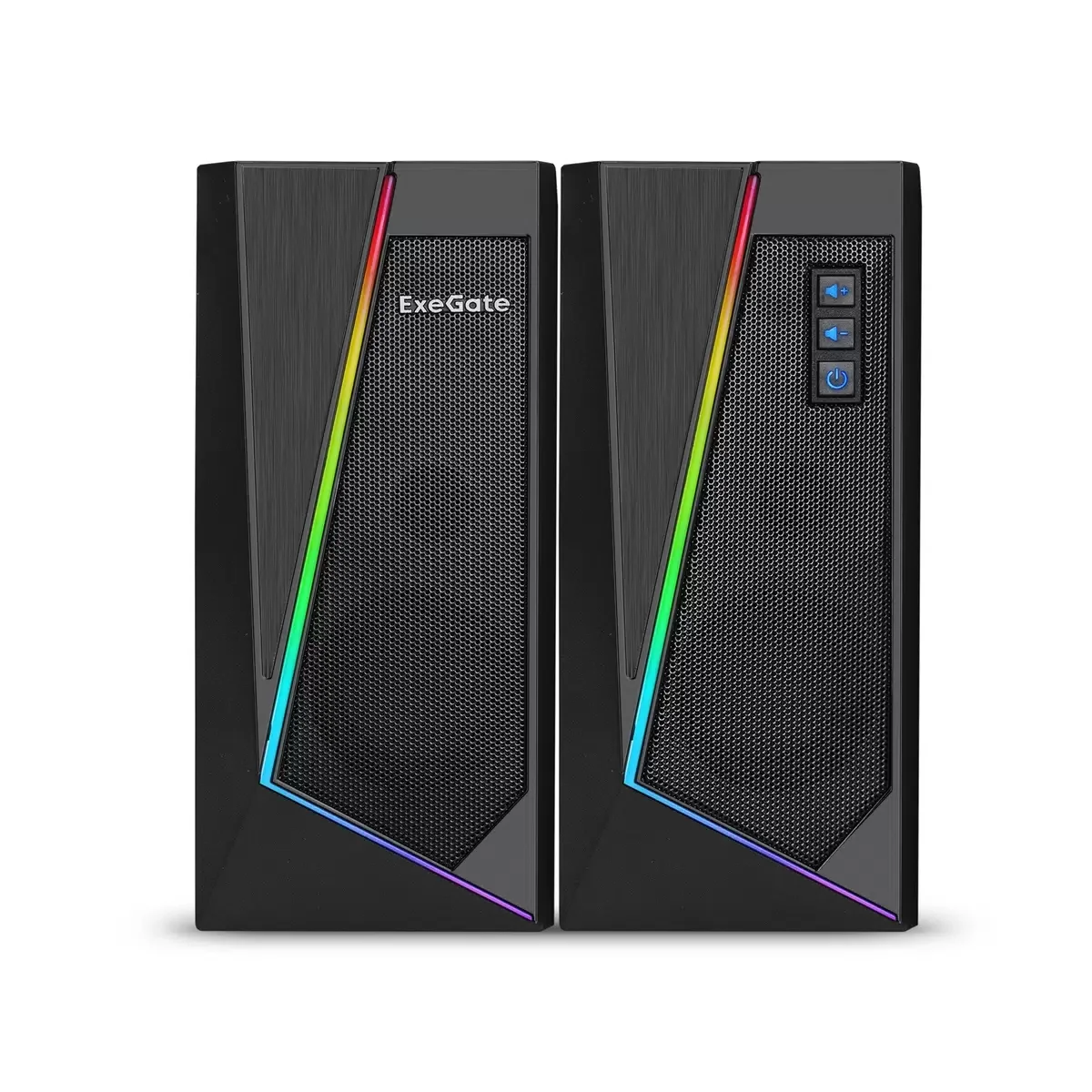 Акустическая система 2.0 ExeGate EX289688RUS Accord 240 (питание USB, 2х3Вт (6Вт RMS), 60-20000Гц, черный, RGb подсветка)