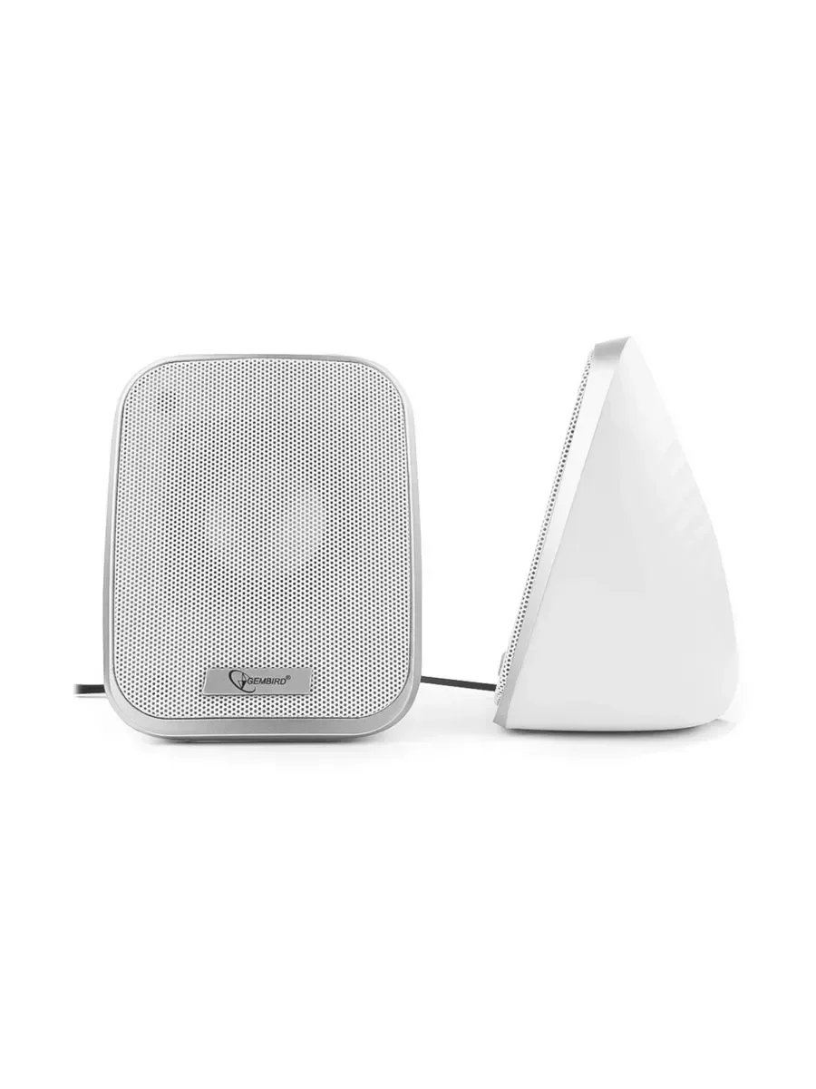 Акустическая система 2.0 Gembird SPK-100-W, белый, 6 Вт, регулятор громкости, USB-питание